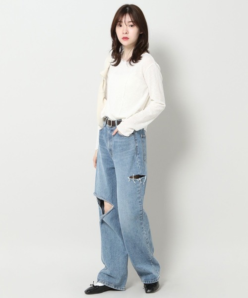 ALAND(エーランド)の「3.3 Field Trip/メロウエッジ長袖Tシャツ 2904759(Tシャツ/カットソー・レディース・ブラック/アイボリー・FREE)」の13枚目の写真