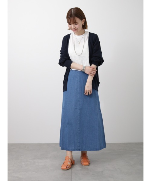 Lugnoncure（ルノンキュール）の「シャーリングカットソー（Tシャツ/カットソー・レディース・オフホワイト/オレンジ/ブラック/ベージュ・ﾌﾘ-）」の10枚目の写真