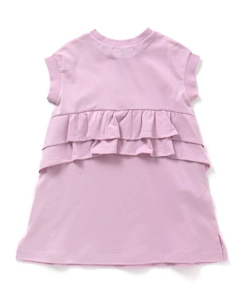 Seraph（セラフ）の「バックシャンカットソーワンピース（ワンピース・キッズ・チャコール/ベージュ/ラベンダー・100/130/140/110/80/120/90/95）」の2枚目の写真