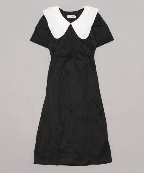 urge:(アージコロン )の「【URGE:】ダブルカラー 半袖 ワンピース(ワンピース・レディース・ブラック・SMALL/MEDIUM/LARGE/X-LARGE)」の6枚目の写真