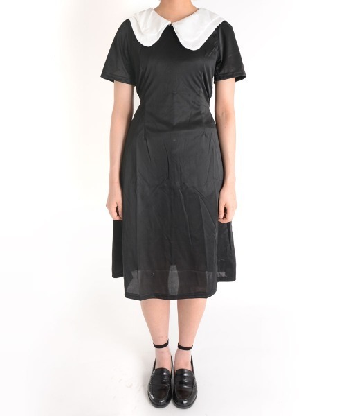 urge:(アージコロン )の「【URGE:】ダブルカラー 半袖 ワンピース(ワンピース・レディース・ブラック・SMALL/MEDIUM/LARGE/X-LARGE)」の7枚目の写真