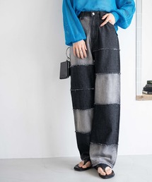 WEGO | WEGO/パッチワークローライズデニムパンツ(デニムパンツ)