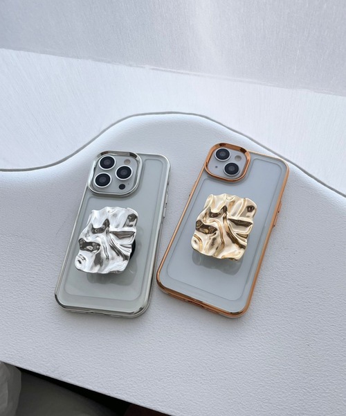 Me%(ミィパーセント)の「【iPhone14対応】メタルフレームiPhoneケース(スマホケース/カバー・レディース・イエロー/ブラック/グレー・FREE)」の9枚目の写真