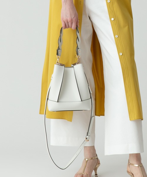 アルアバイルコンビネーション巾着バッグホワイト