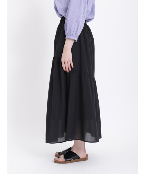 Samansa Mos2（サマンサ モスモス）の「ラウンドティアードスカート（スカート・レディース・ブラック/オフホワイト/ピンク/グリーン・F）」の17枚目の写真