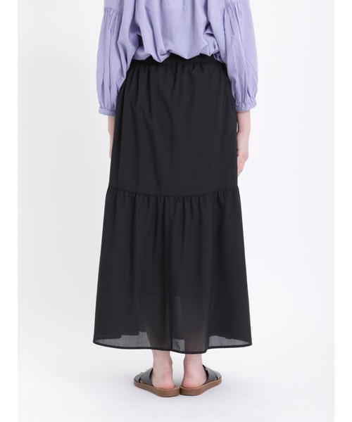 Samansa Mos2（サマンサ モスモス）の「ラウンドティアードスカート（スカート・レディース・ブラック/オフホワイト/ピンク/グリーン・F）」の11枚目の写真