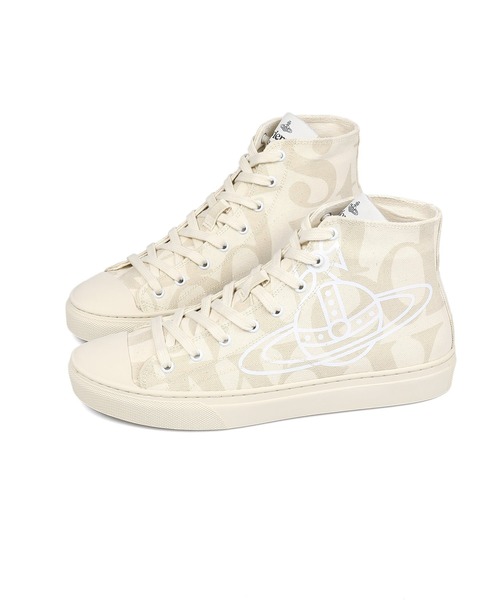 Vivienne Westwood MAN(ヴィヴィアンウエストウッドマン)の「PLIMSOLL HIGH TOP スニーカー【139661 75011R】(スニーカー・メンズ・ベージュ系その他・41)」の2枚目の写真