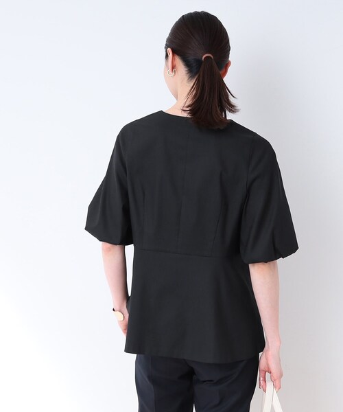 INDIVI(インディヴィ)の「◆【洗える/SETUP可能】麻調袖コンペプラムブラウス(シャツ/ブラウス・レディース・ベージュ/ブラック/ダークブラウン・38/19/05/13/15 )」の15枚目の写真