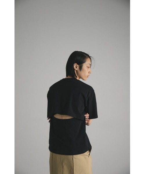 STYLEMIXER(スタイルミキサー)の「バックオープンT(Tシャツ/カットソー・レディース・ホワイト/ブラック/ベージュ・FREE)」の19枚目の写真