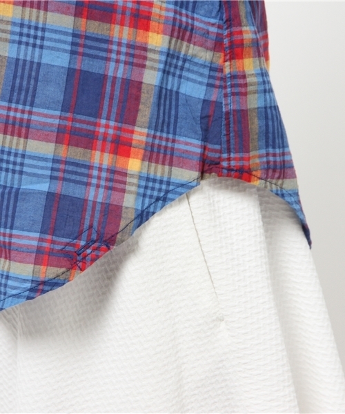 OUTLET（アウトレット）の「【CIAOPANIC TYPY】チェックカシュクールシャツ（シャツ/ブラウス・レディース・ネイビー/レッド・MEDIUM）」の10枚目の写真