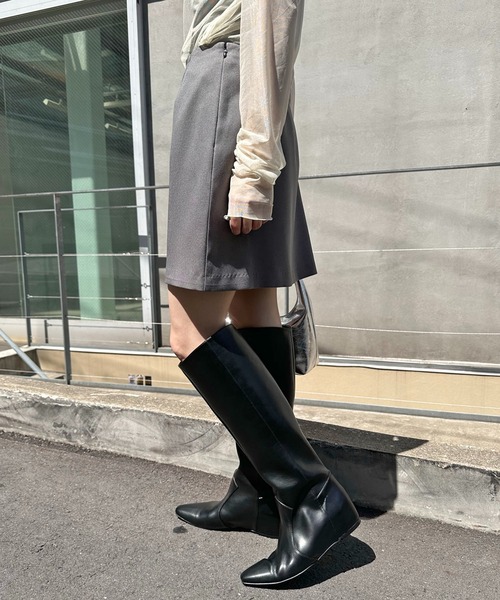 COLLAGE GALLARDAGALANTE(コラージュガリャルダガランテ)の「ウールライクミニスカート/セットアップ可(スカート・レディース・ブラウン/グレー・FREE)」の11枚目の写真