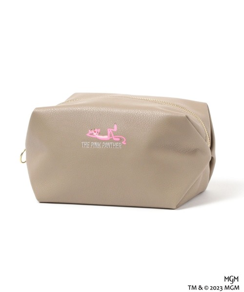 BAYFLOW(ベイフロー)の「【PINK PANTHER(ピンクパンサー)×BAYFLOW】ボックスポーチ(ポーチ・レディース・ブラック/ベージュ・0)」の1枚目の写真