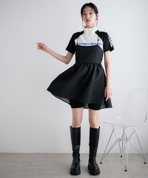 WEGO（ウィゴー）の「WEGO/ハーフジップジャージ（ジャージ・レディース・ブラック/ホワイト系その他・FREE）」の3枚目の写真