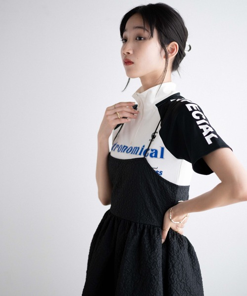 WEGO（ウィゴー）の「WEGO/ハーフジップジャージ（ジャージ・レディース・ブラック/ホワイト系その他・FREE）」の6枚目の写真