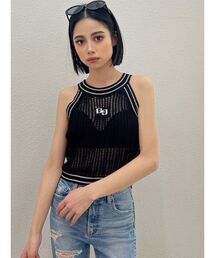 GYDA | GGラインアメスリメッシュニット TOPS(ニット/セーター)