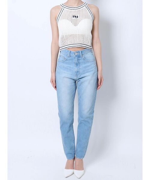 GYDA（ジェイダ）の「GGラインアメスリメッシュニットトップス（ニット/セーター・レディース・グリーン/ブラック/オフホワイト・FREE）」の21枚目の写真