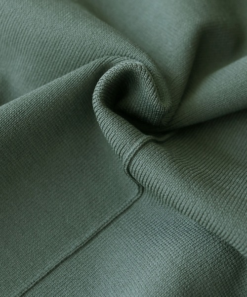 cheriella(シェリエラ)の「【cheriella】WEB限定ジップニットジャケット WEB LIMITED ZIP KNIT JACKET(ノーカラージャケット・レディース・カーキ/ダークグリーン/ブラック・M)」の4枚目の写真
