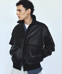 FIDELITY(tBfeB)LAMB LEATHER A-2 JACKET / U[A2WPbg(C_[XWPbg)