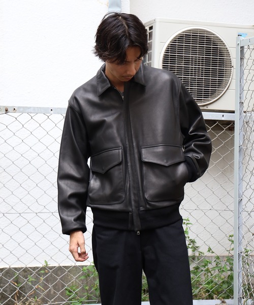 LAMB LEATHER A-2 JACKET / ラムレザーA2ジャケット（ライダース