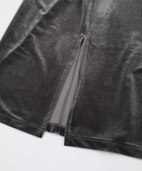 miette(ミエット)の「ウエスト折り返しマーベルトベロアスカート(スカート・レディース・チャコール/パープル/オレンジ・FREE)」の14枚目の写真