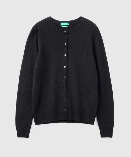 BENETTON (UNITED COLORS OF BENETTON)(ベネトンユナイテッドカラーズオブベネトン)の「ピュアメリノウール無地クルーネックニットカーディガン(カーディガン/ボレロ・レディース・ベージュ/ネイビー/ブラック・LARGE/MEDIUM/SMALL/X-SMALL)」の17枚目の写真