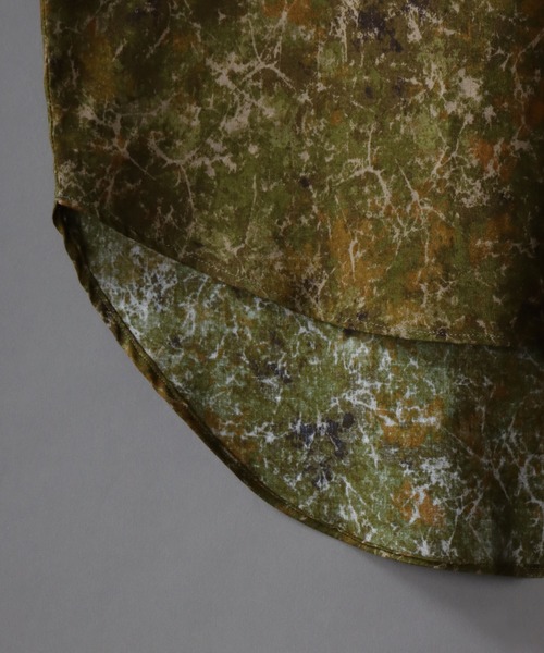 SITRY（シトリー）の「made in japan oversize misty marble balloon sleeve shirt/日本製 オーバーサイズ ドロップショルダー バルーンスリーブ シャツ/柄シャツ（シャツ/ブラウス・メンズ・ブラック/ブルー/グリーン/ワイン・M/L）」の19枚目の写真