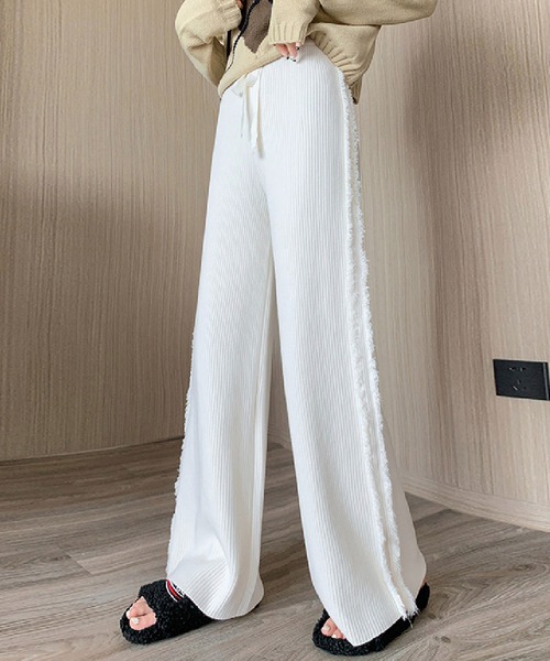 ROOPTOKYO（ループトウキョウ）の「フリンジラインニットパンツ（その他パンツ・レディース・ホワイト/ブラック/ベージュ・FREE）」の19枚目の写真