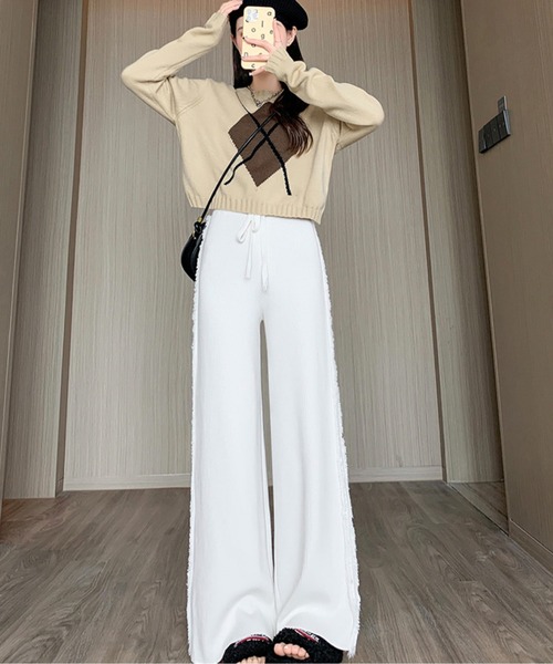 ROOPTOKYO（ループトウキョウ）の「フリンジラインニットパンツ（その他パンツ・レディース・ホワイト/ブラック/ベージュ・FREE）」の18枚目の写真