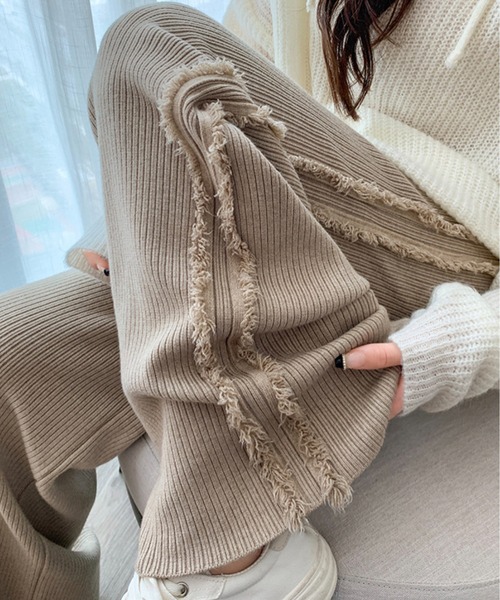 ROOPTOKYO（ループトウキョウ）の「フリンジラインニットパンツ（その他パンツ・レディース・ホワイト/ブラック/ベージュ・FREE）」の21枚目の写真