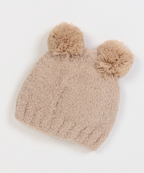 petit main（プティマイン）の「アニマルマシュマロビーニー（ニットキャップ/ビーニー・キッズ・アイボリー/ライトピンク/モカ・46cm/48cm）」の10枚目の写真