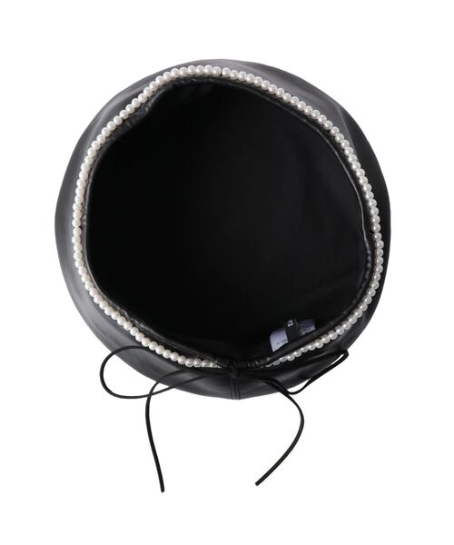 EATME（イートミー）の「フェイクパールラインベレー帽（ハンチング/ベレー帽・レディース・ブラック・FREE）」の10枚目の写真