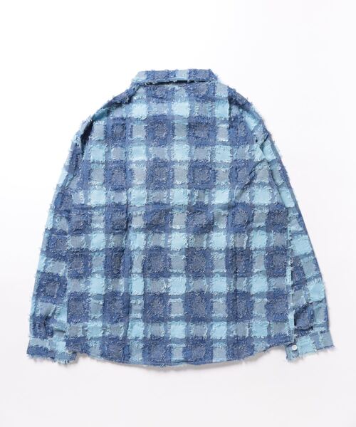Burner（バーナー）の「【OKUOKU　0909】チェック柄 / シャツ / カジュアル / デザイン oku-outer-685322485397-43 U（その他アウター・メンズ・ブルー/ブラック・L/XL/M）」の3枚目の写真
