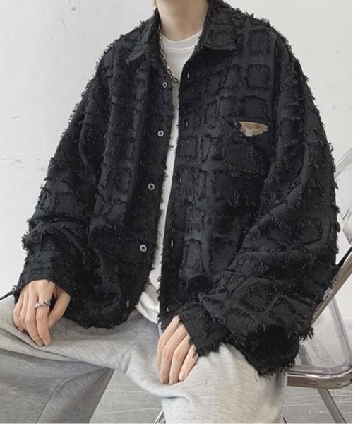 Burner（バーナー）の「【OKUOKU　0909】チェック柄 / シャツ / カジュアル / デザイン oku-outer-685322485397-43 U（その他アウター・メンズ・ブルー/ブラック・L/XL/M）」の7枚目の写真