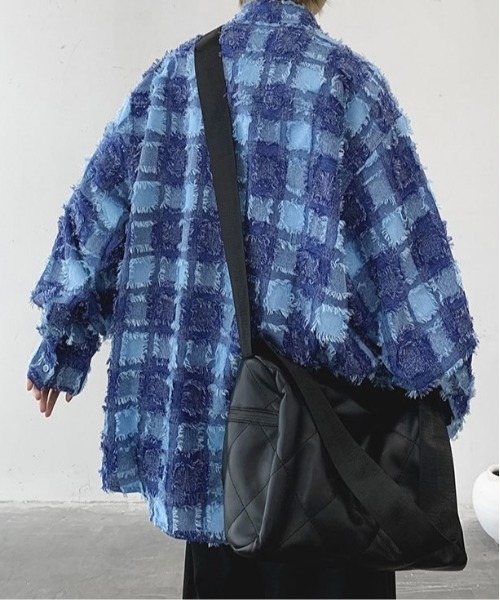 Burner（バーナー）の「【OKUOKU　0909】チェック柄 / シャツ / カジュアル / デザイン oku-outer-685322485397-43 U（その他アウター・メンズ・ブルー/ブラック・L/XL/M）」の16枚目の写真