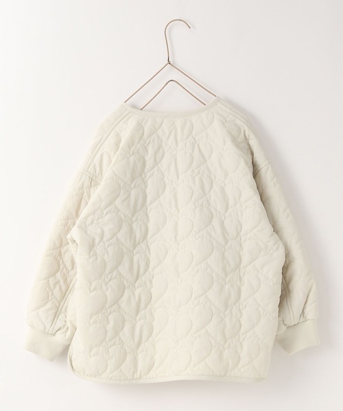 LOWRYS FARM（ローリーズファーム）の「ハートキルトブルゾン　969504（ナイロンジャケット・キッズ・アイボリー/ブラック・140cm/110cm/150cm/120cm/130cm）」の4枚目の写真