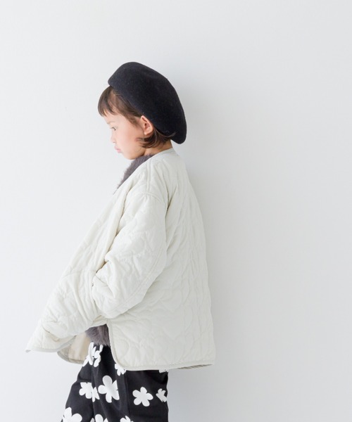 LOWRYS FARM（ローリーズファーム）の「ハートキルトブルゾン　969504（ナイロンジャケット・キッズ・アイボリー/ブラック・140cm/110cm/150cm/120cm/130cm）」の22枚目の写真