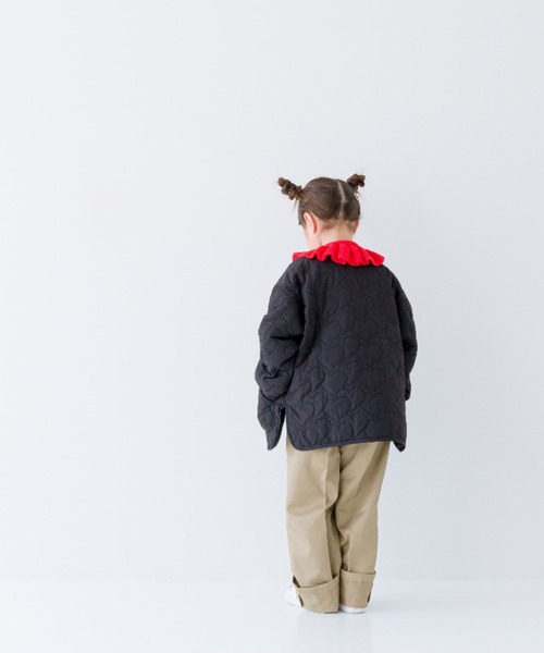 LOWRYS FARM（ローリーズファーム）の「ハートキルトブルゾン　969504（ナイロンジャケット・キッズ・アイボリー/ブラック・140cm/110cm/150cm/120cm/130cm）」の13枚目の写真