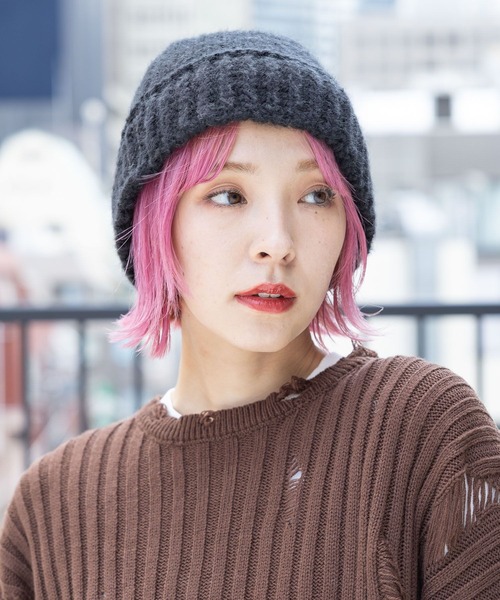 PBLIM(ページボーイリム)の「PBLIM/アクリルニットバケハ(ハット・レディース・ブラック/グレー/クリーム・FREE)」の4枚目の写真