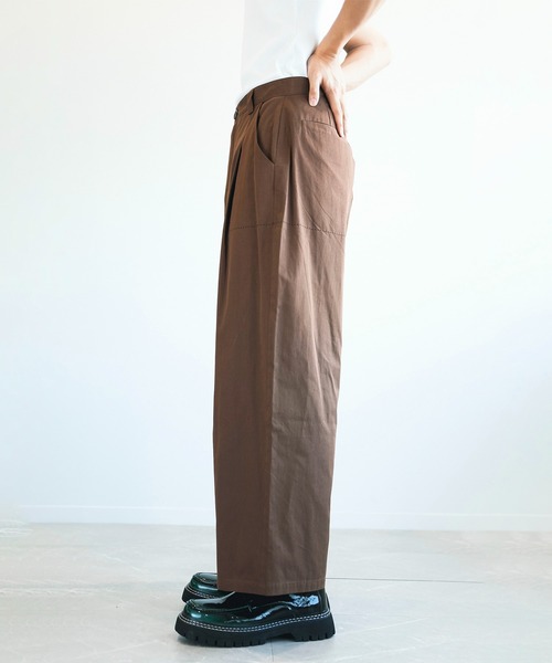 aimoha（アイモハ）の「aimoha men飾りステッチワイドパンツ（スラックス・メンズ・ブラック/ホワイト/ブラウン・MEDIUM/LARGE/X-LARGE）」の8枚目の写真