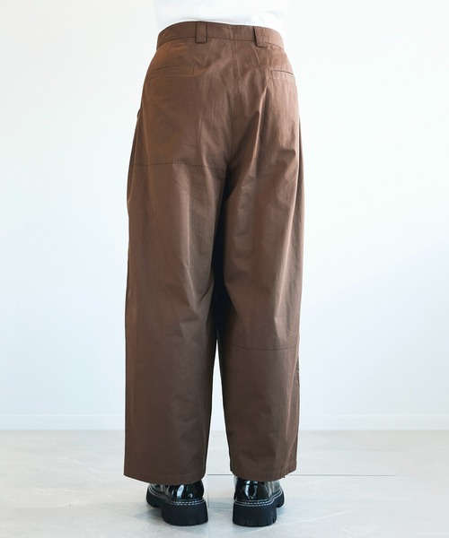 aimoha（アイモハ）の「aimoha men飾りステッチワイドパンツ（スラックス・メンズ・ブラック/ホワイト/ブラウン・MEDIUM/LARGE/X-LARGE）」の9枚目の写真