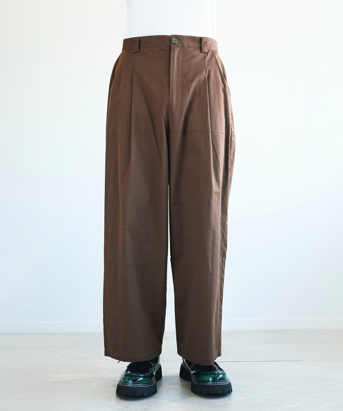 aimoha（アイモハ）の「aimoha men飾りステッチワイドパンツ（スラックス・メンズ・ブラック/ホワイト/ブラウン・MEDIUM/LARGE/X-LARGE）」の11枚目の写真