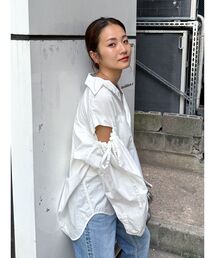 Ungrid | ショルダーギャザールーズシャツ(シャツ/ブラウス)