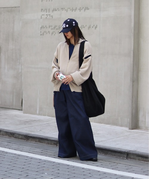 BLAYMORE（ブレイモア）の「Triple Zip Drivers Knit（ニット/セーター・レディース・ベージュ・FREE）」の6枚目の写真