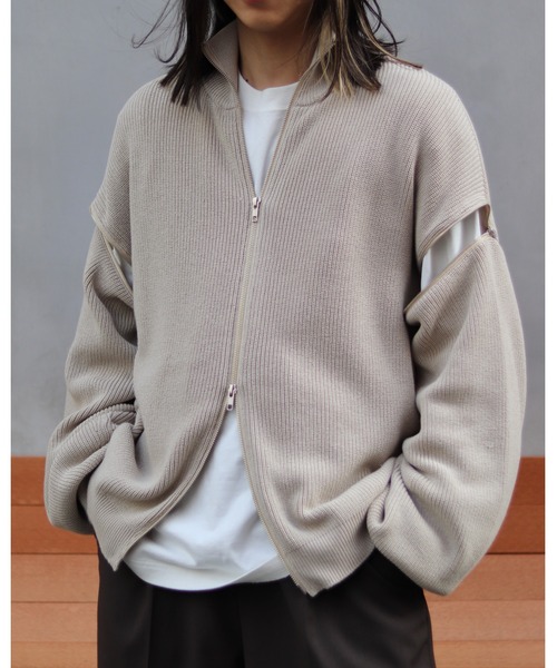 BLAYMORE（ブレイモア）の「Triple Zip Drivers Knit（ニット/セーター・レディース・ベージュ・FREE）」の8枚目の写真