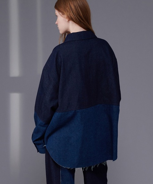 ONCILY（オンシェリー）の「【SET UP可能】BICOLOR DENIM JACKET