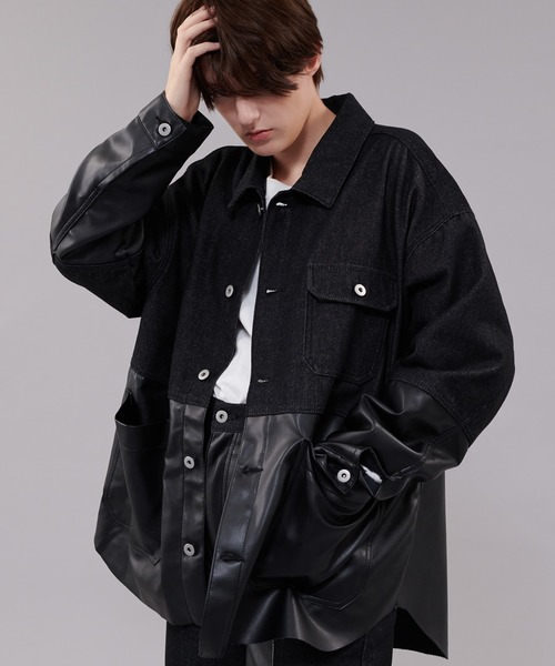 ジャケット・アウター BELVET Black denim jacket set up Washed Black Denim Set up / Jacket – BELVET