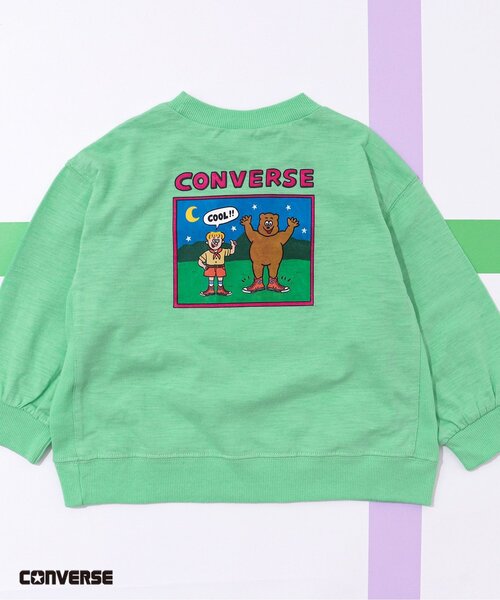 CONVERSE（コンバース）の「CONVERSE×WANPAKU HOUSE Tシャツ（Tシャツ/カットソー・キッズ・パープル/グリーン/グレー・110/120/90/130/80/100）」の3枚目の写真