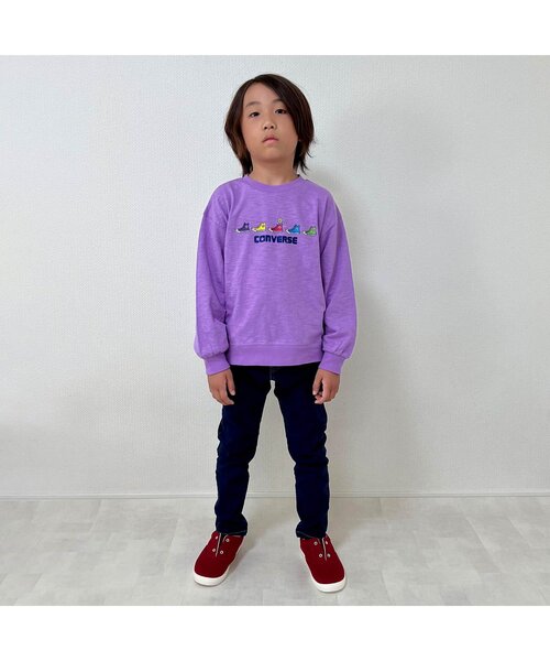 CONVERSE（コンバース）の「CONVERSE×WANPAKU HOUSE Tシャツ（Tシャツ/カットソー・キッズ・パープル/グリーン/グレー・110/120/90/130/80/100）」の7枚目の写真