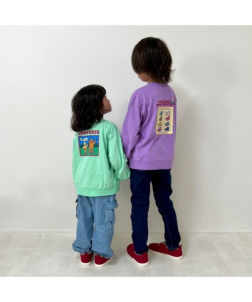 CONVERSE（コンバース）の「CONVERSE×WANPAKU HOUSE Tシャツ（Tシャツ/カットソー・キッズ・パープル/グリーン/グレー・110/120/90/130/80/100）」の8枚目の写真
