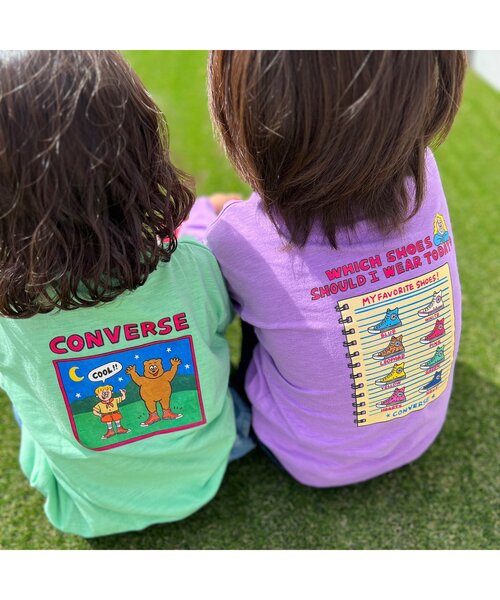 CONVERSE（コンバース）の「CONVERSE×WANPAKU HOUSE Tシャツ（Tシャツ/カットソー・キッズ・パープル/グリーン/グレー・110/120/90/130/80/100）」の9枚目の写真